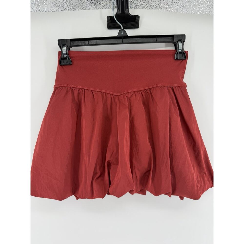 Offline By Aerie Real Me Bubble Skirt Skort Size Small Burgundy Red - Picture 2 of 7